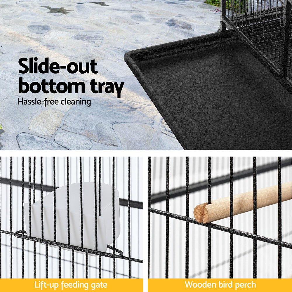 i.Pet | 160cm Bird Cage – Wrought Iron on Wheels | Cradle Coast Pet & Aquarium