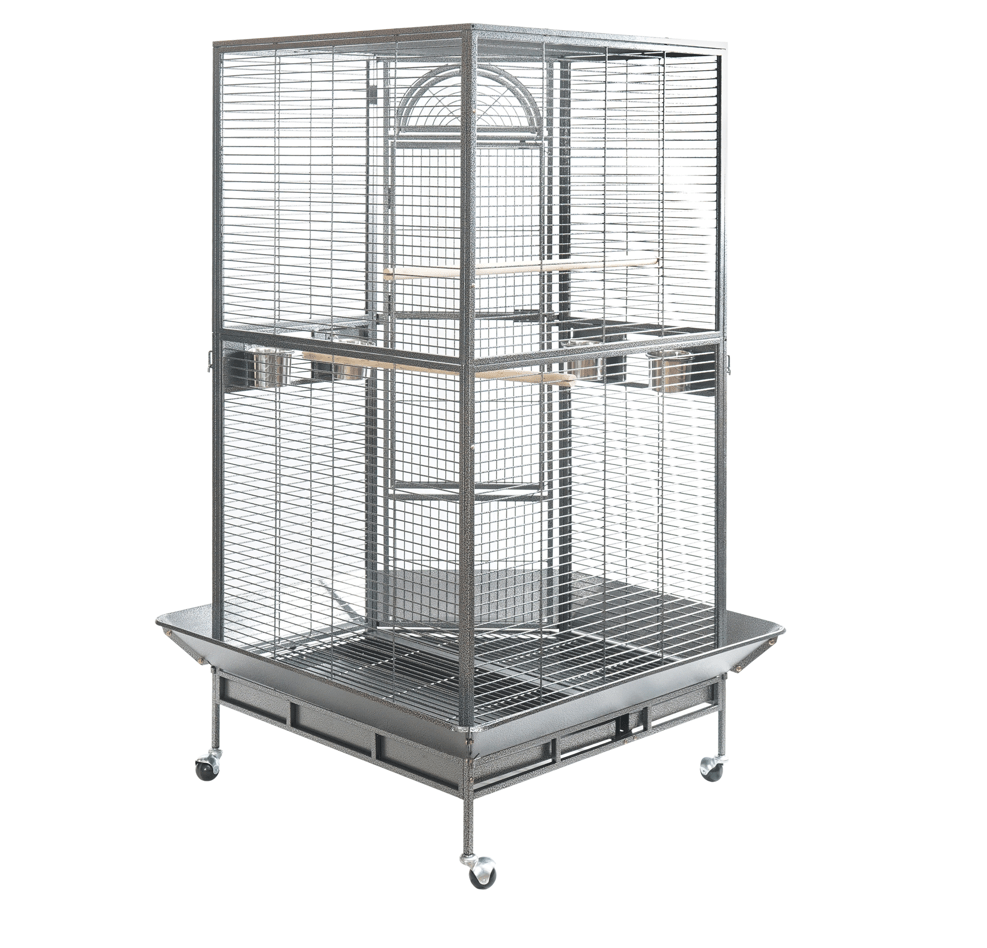 YES4PETS | 161cm Wrought Iron Corner Bird Cage on Wheels | Cradle Coast Pet & Aquarium