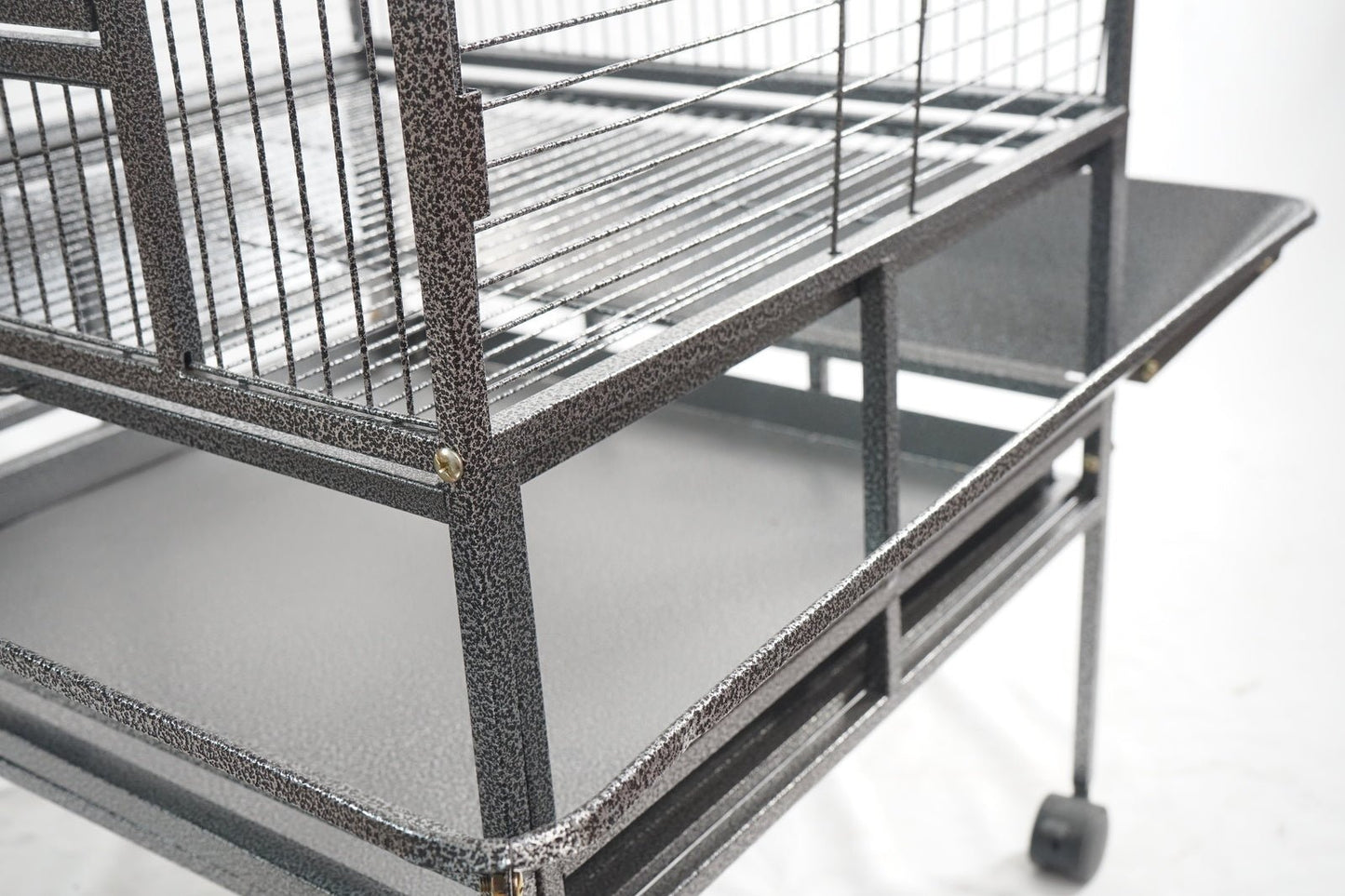 YES4PETS | 174cm Wrought Iron Bird Cage with Play Top & Accessories on Wheels | Cradle Coast Pet & Aquarium