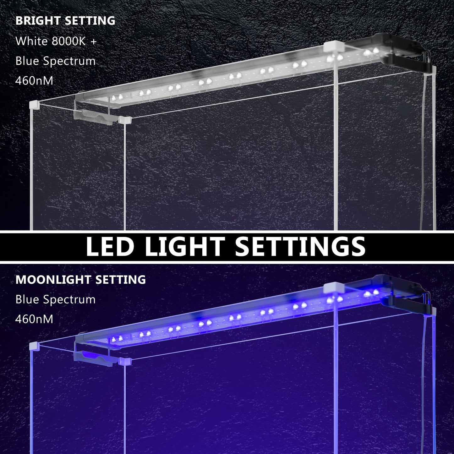 Dynamic Power | 18W Aquarium Blue White LED Light for Tank 75 - 95cm | Cradle Coast Pet & Aquarium