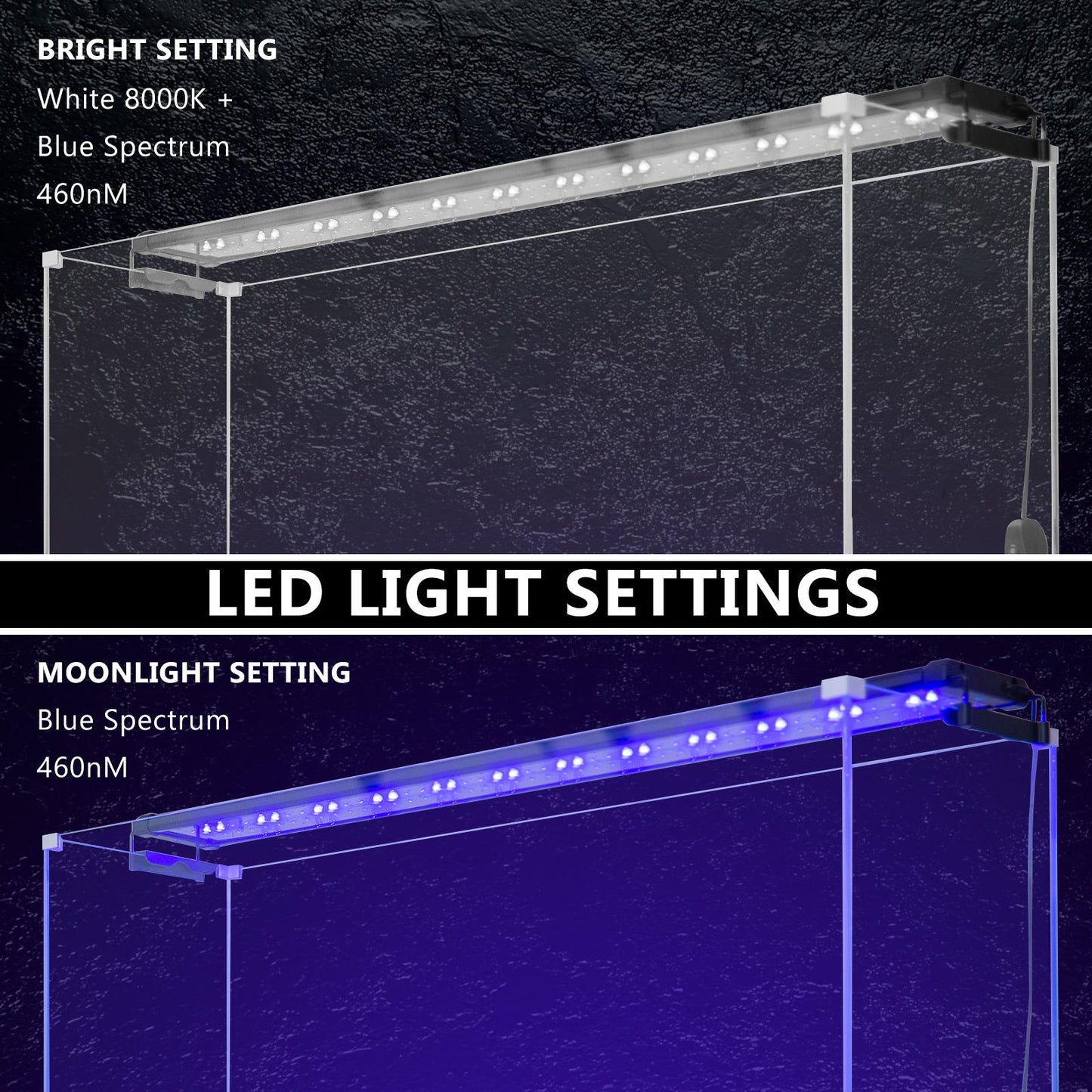 Dynamic Power | 27W Aquarium Blue White LED Light for Tank 95 - 115cm | Cradle Coast Pet & Aquarium