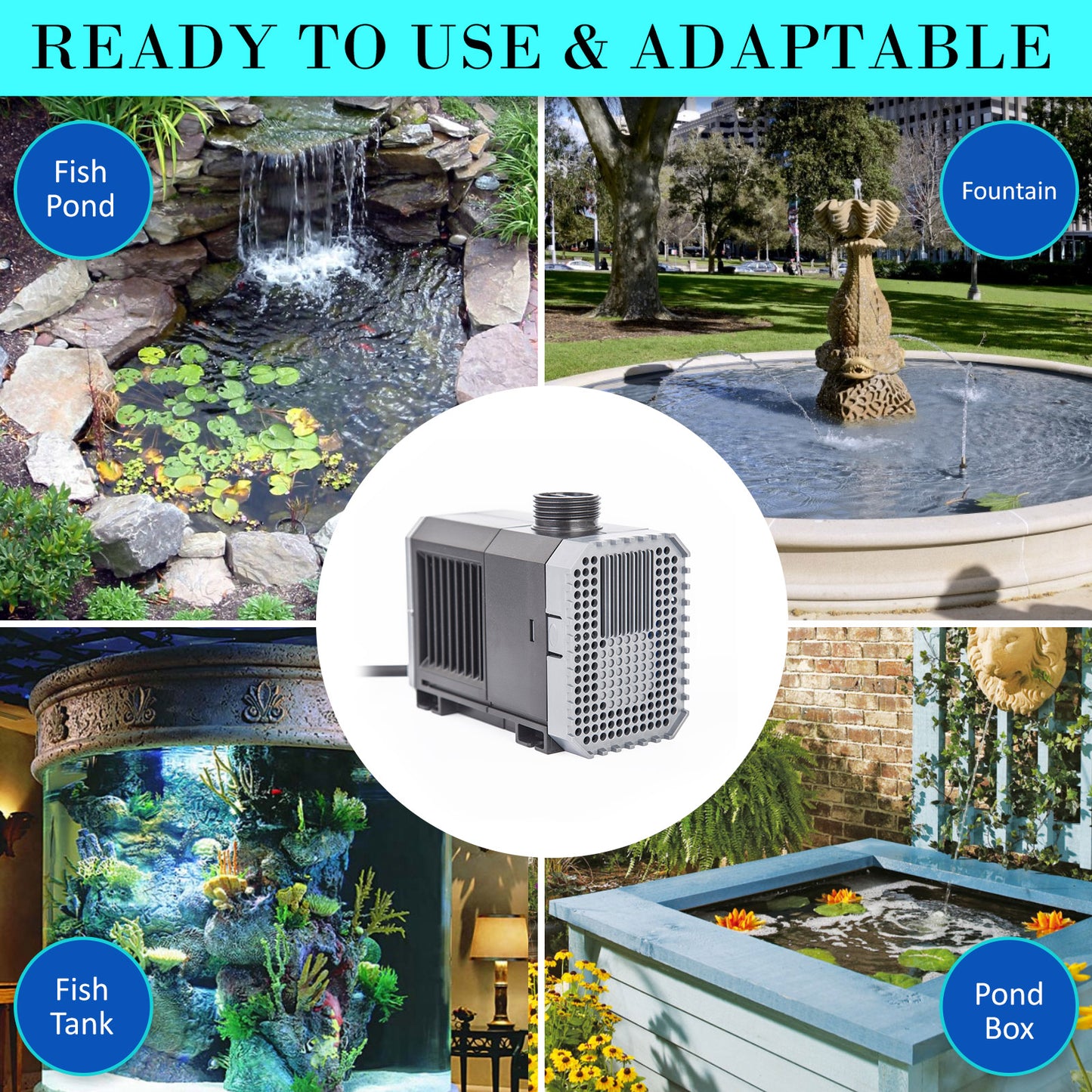 Submersible Water Pump 2500L/H