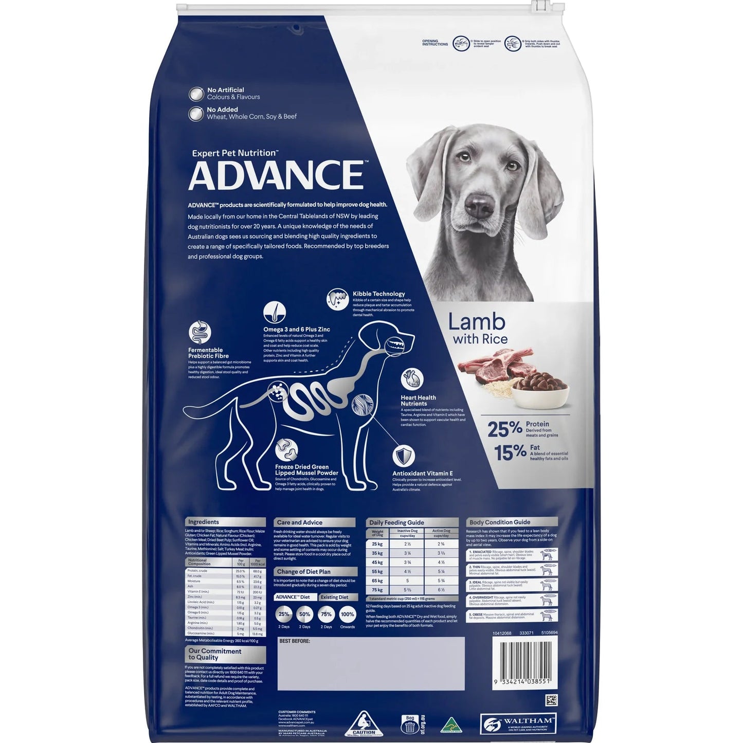 Advance|Adult Large Breed Lamb with Rice Dry Dog Food|Cradle Coast Pet & Aquarium