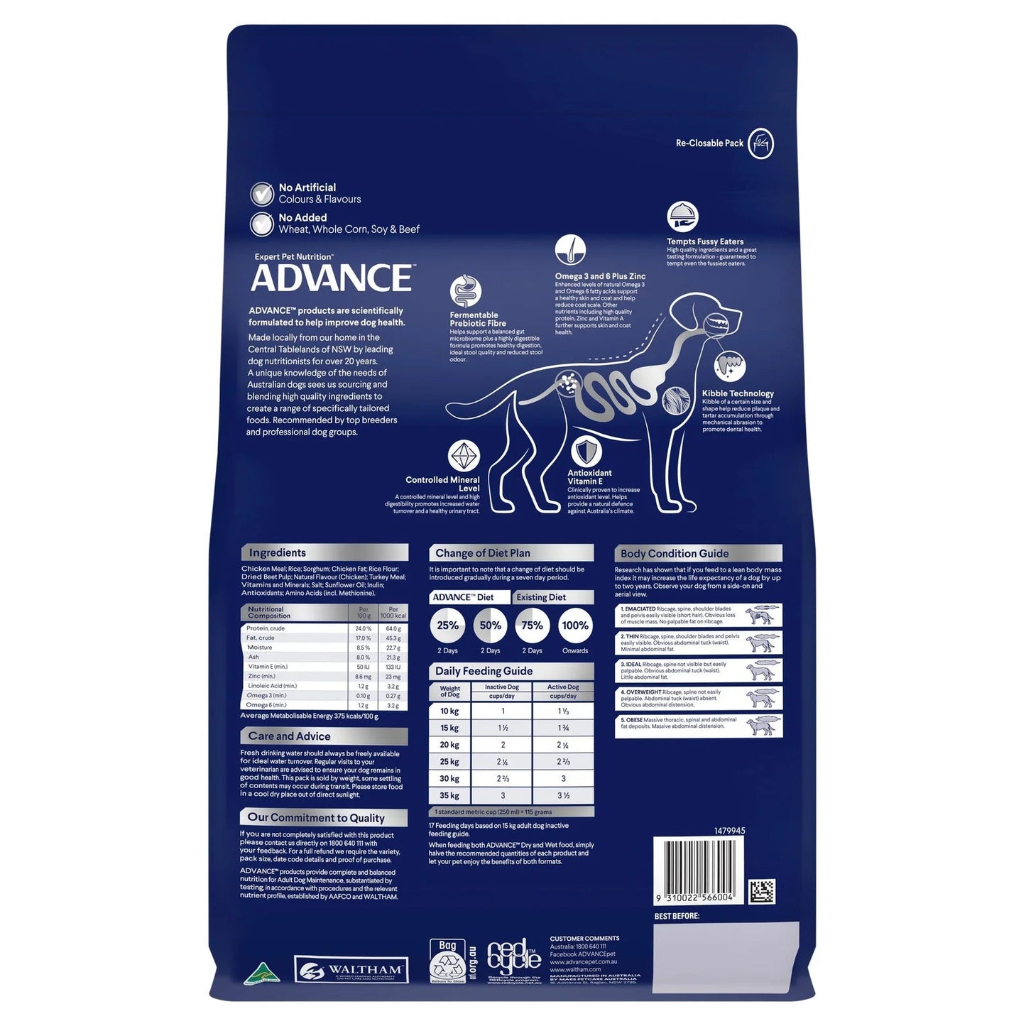 Advance|Adult Medium Breed Chicken with Rice Dry Dog Food|Cradle Coast Pet & Aquarium