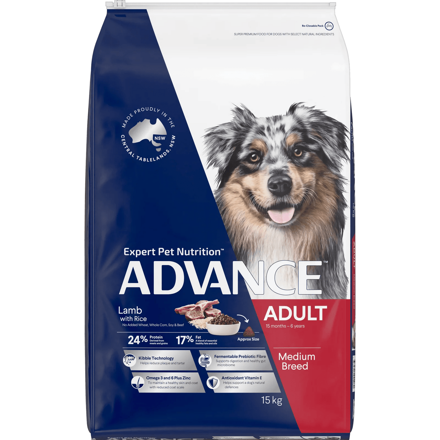 Advance|Adult Medium Breed Lamb with Rice Dry Dog Food|Cradle Coast Pet & Aquarium