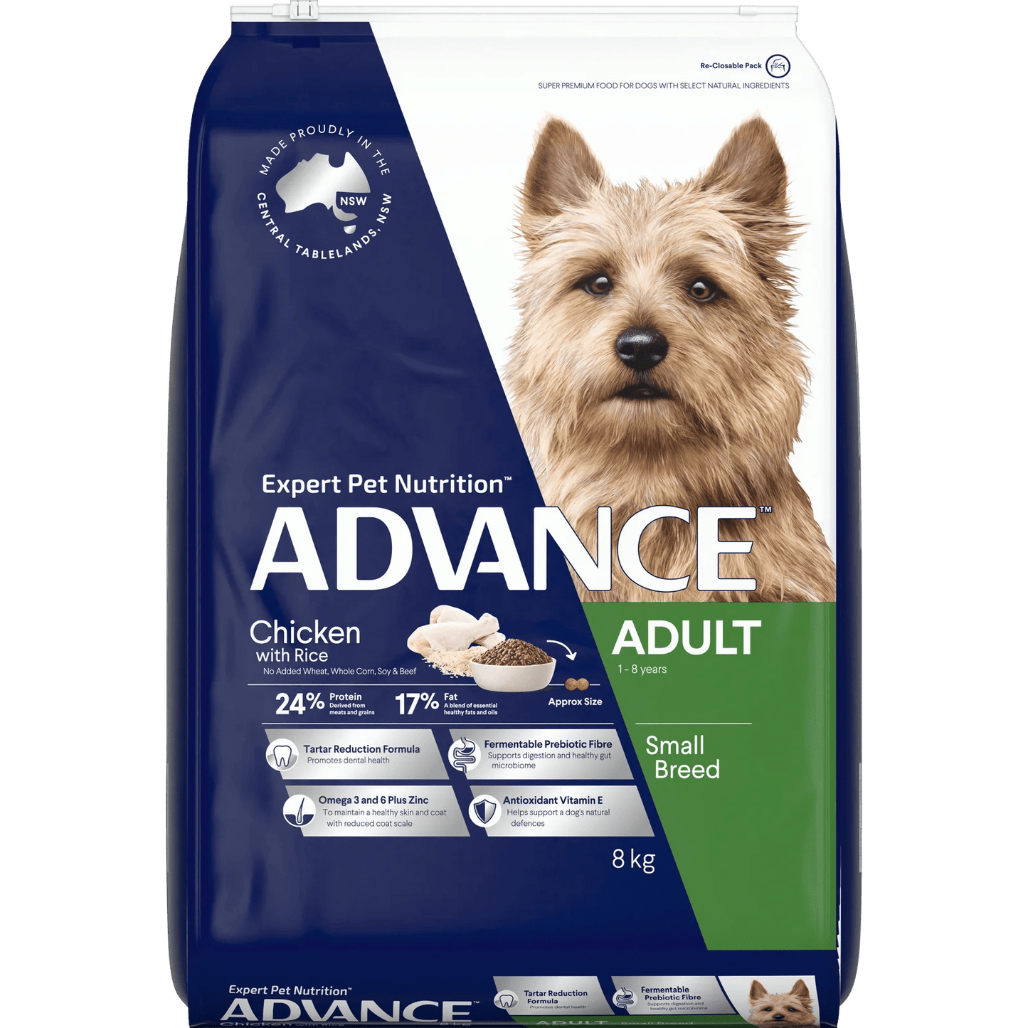 Advance|Adult Small Breed Chicken with Rice Dry Dog Food|Cradle Coast Pet & Aquarium