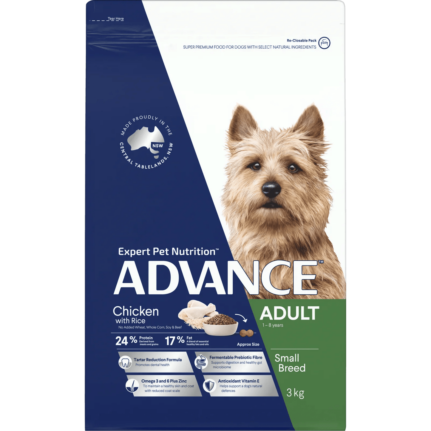 Advance|Adult Small Breed Chicken with Rice Dry Dog Food|Cradle Coast Pet & Aquarium
