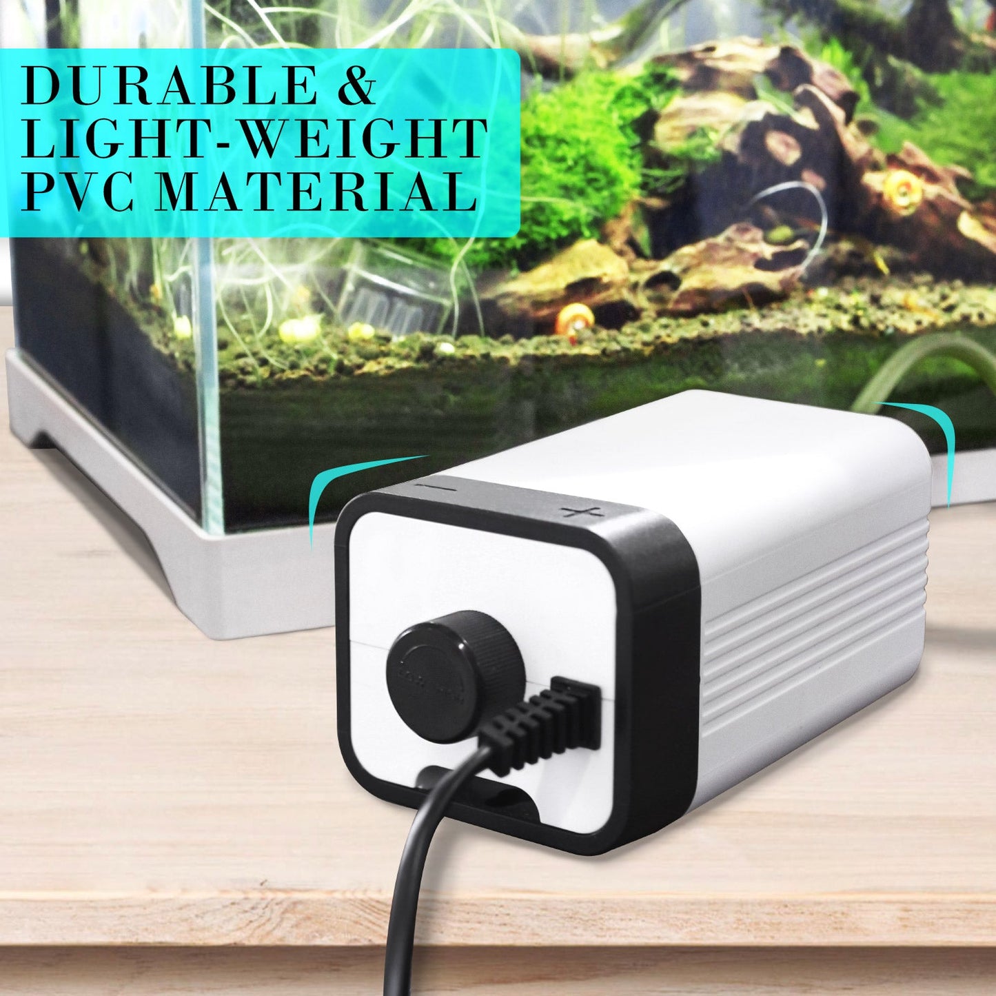 Dynamic Power | Aquarium Air Pump Oxygen Hydroponic 2 Outlet 180L/H 4W | Cradle Coast Pet & Aquarium
