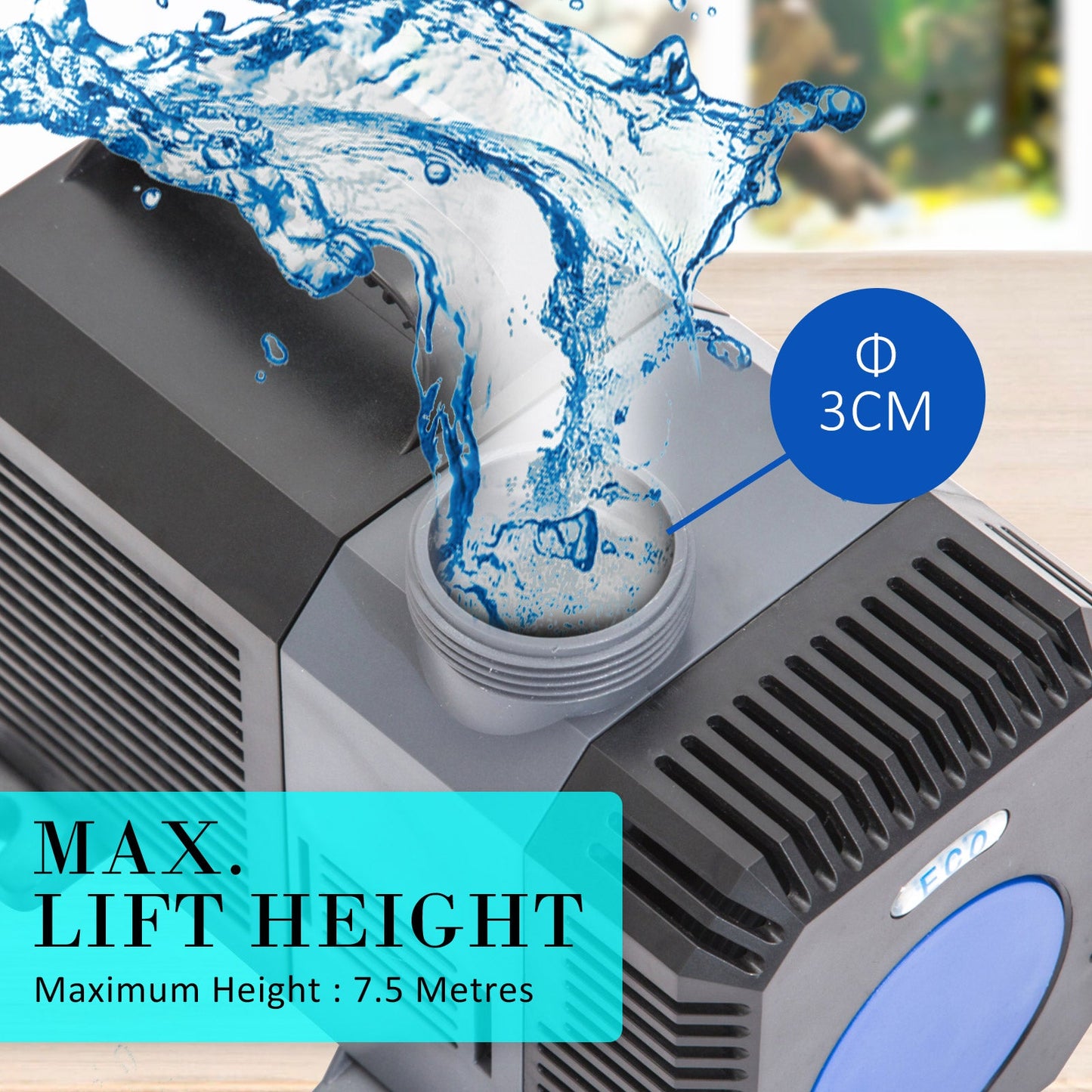 Dynamic Power | Aquarium Submersible Pond Water Pump 16000L/H | Cradle Coast Pet & Aquarium