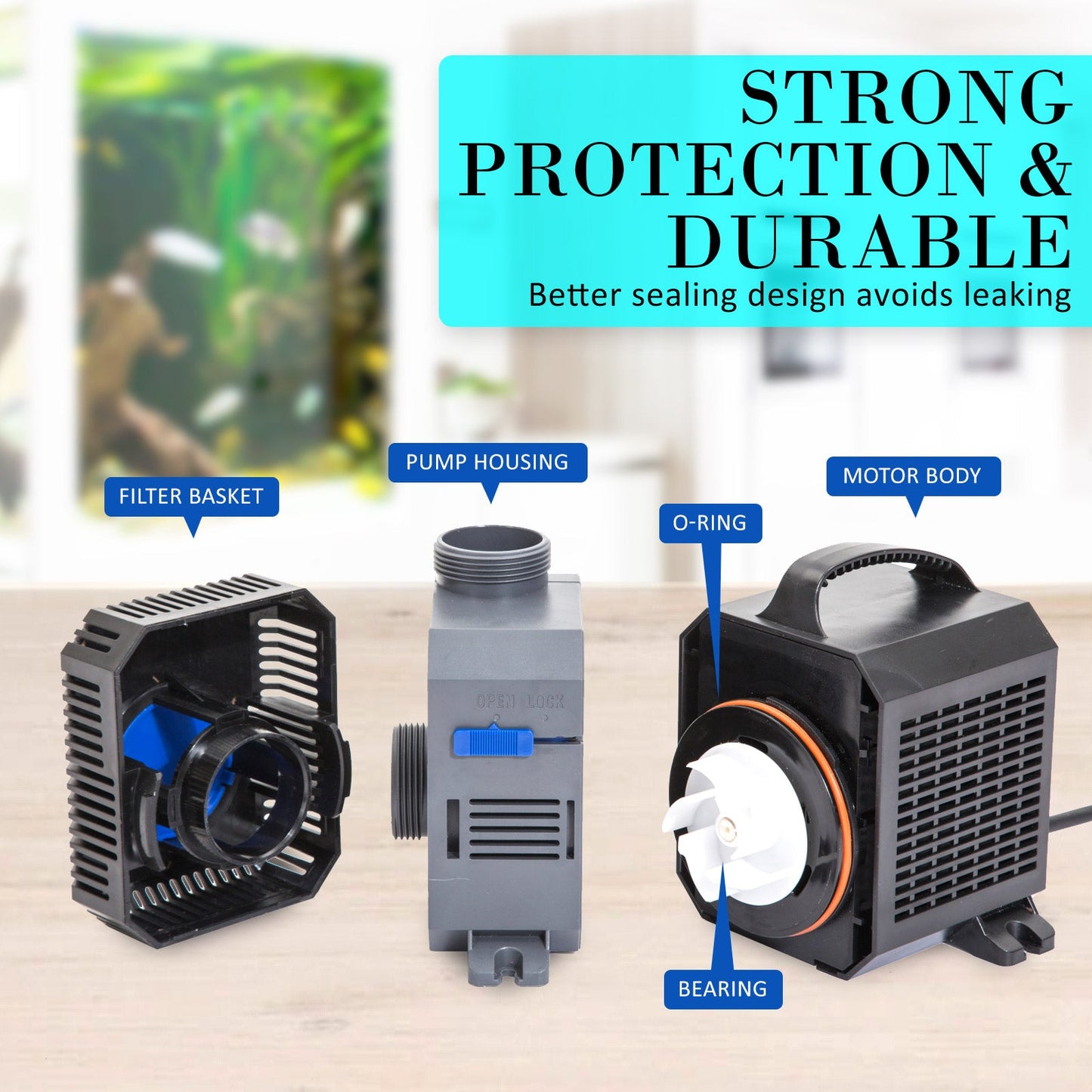 Dynamic Power | Aquarium Submersible Pond Water Pump 16000L/H | Cradle Coast Pet & Aquarium