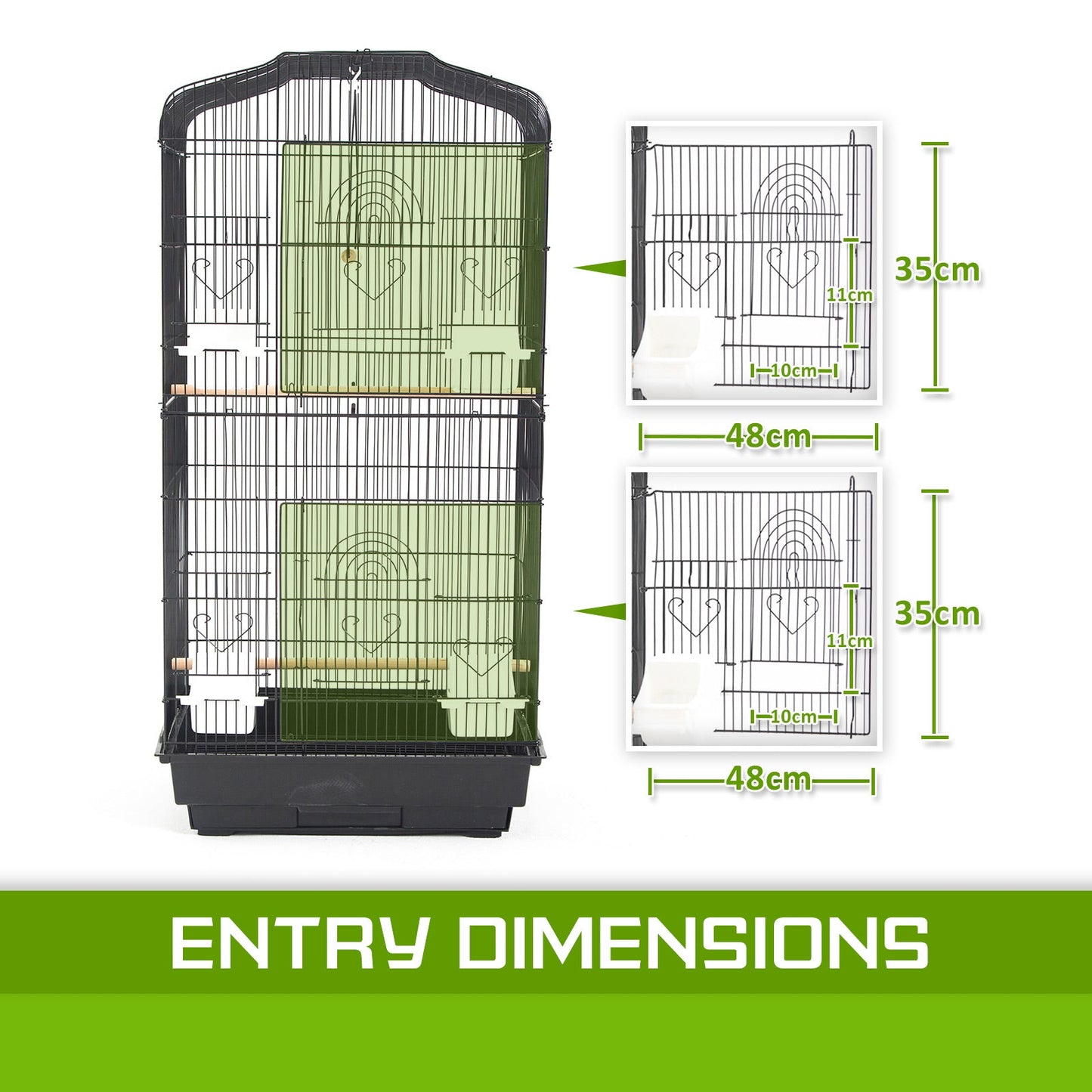 Paw Mate | Bird Cage Parrot Aviary 2IN1 Design VEER 92cm | Cradle Coast Pet & Aquarium