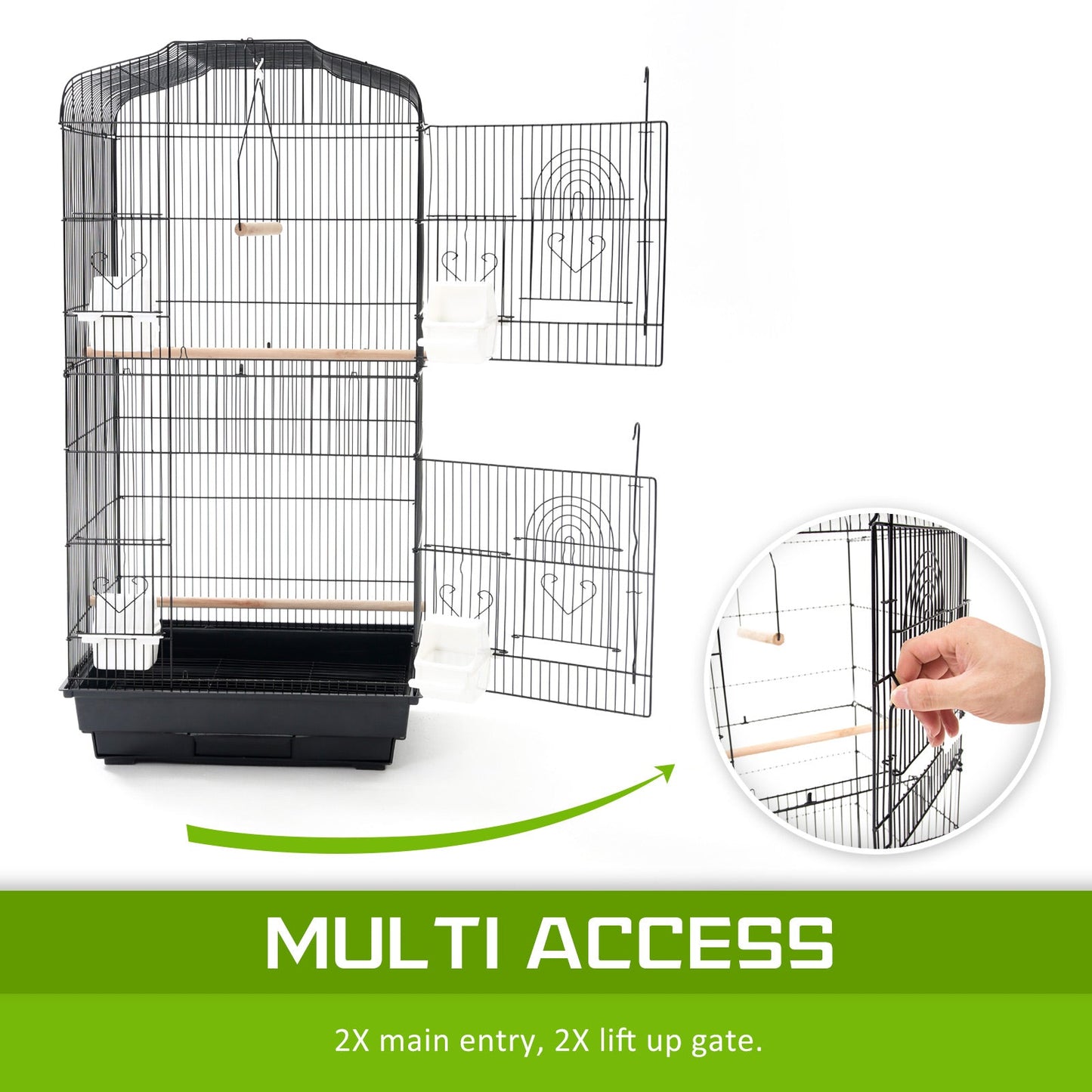 Paw Mate | Bird Cage Parrot Aviary 2IN1 Design VEER 92cm | Cradle Coast Pet & Aquarium