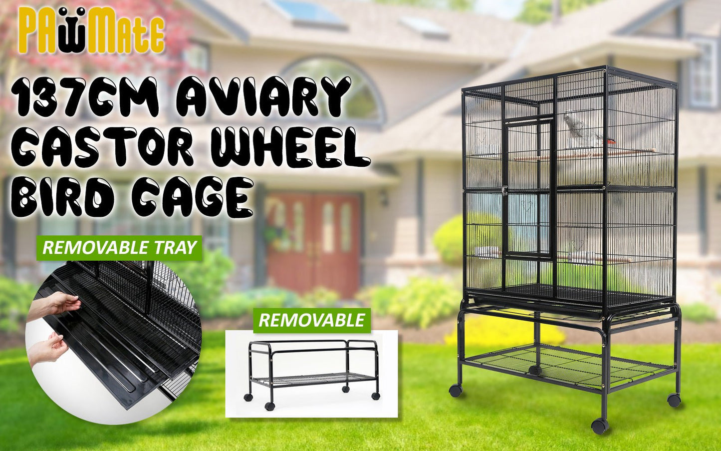 i.Pet | Bird Cage Parrot Aviary Melody 137cm | Cradle Coast Pet & Aquarium