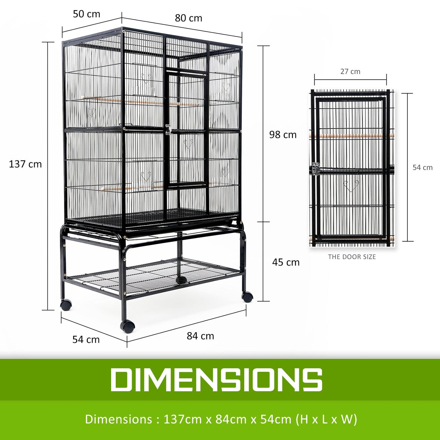 i.Pet | Bird Cage Parrot Aviary Melody 137cm | Cradle Coast Pet & Aquarium