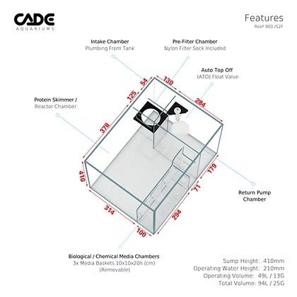 Cade Aquariums|Cade Pro Reef S2/F 900|Cradle Coast Pet & Aquarium