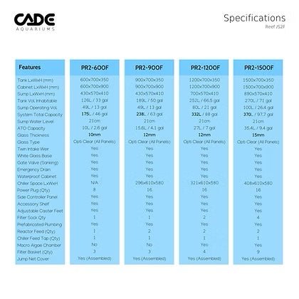 Cade Aquariums|Cade Pro Reef S2/F 900|Cradle Coast Pet & Aquarium