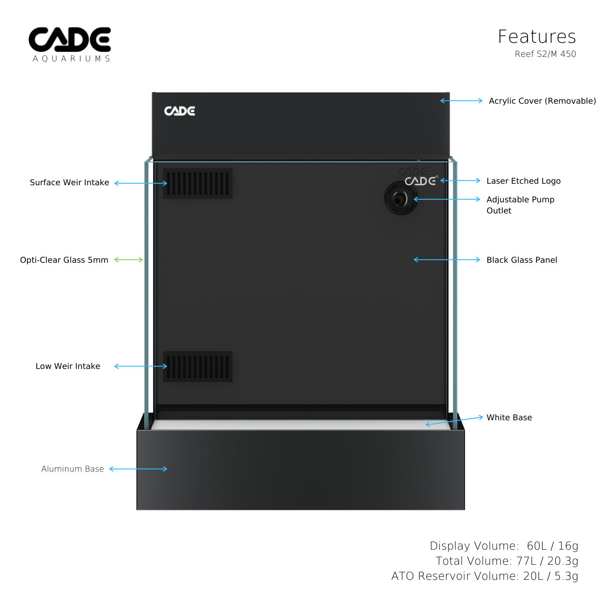Cade Aquariums|Cade Reef S2 Desktop Mini|Cradle Coast Pet & Aquarium