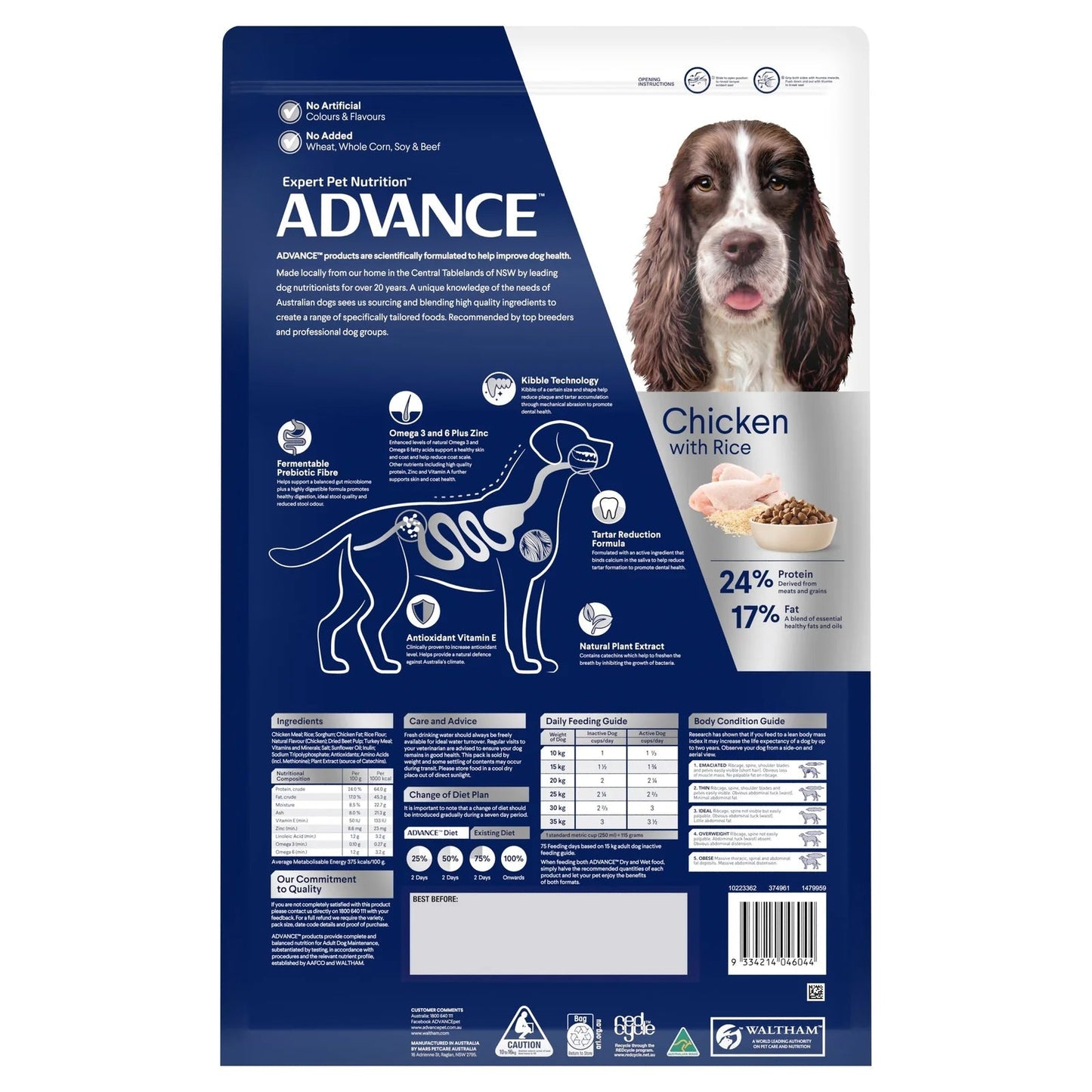 Advance|Dental Care Adult Medium Breed Chicken with Rice Dry Dog Food|Cradle Coast Pet & Aquarium