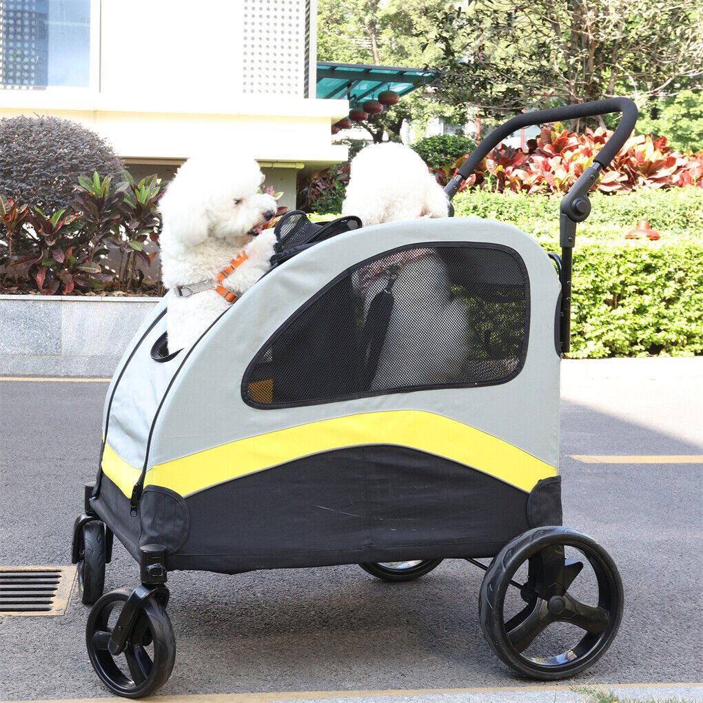 DSZ | Dog Stroller with Divider – Foldable Pet Cart | Cradle Coast Pet & Aquarium