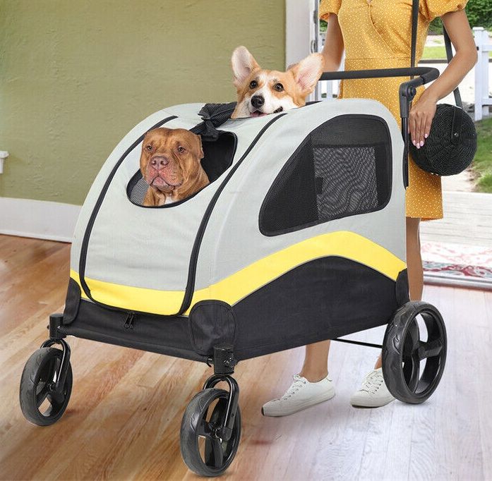 DSZ | Dog Stroller with Divider – Foldable Pet Cart | Cradle Coast Pet & Aquarium