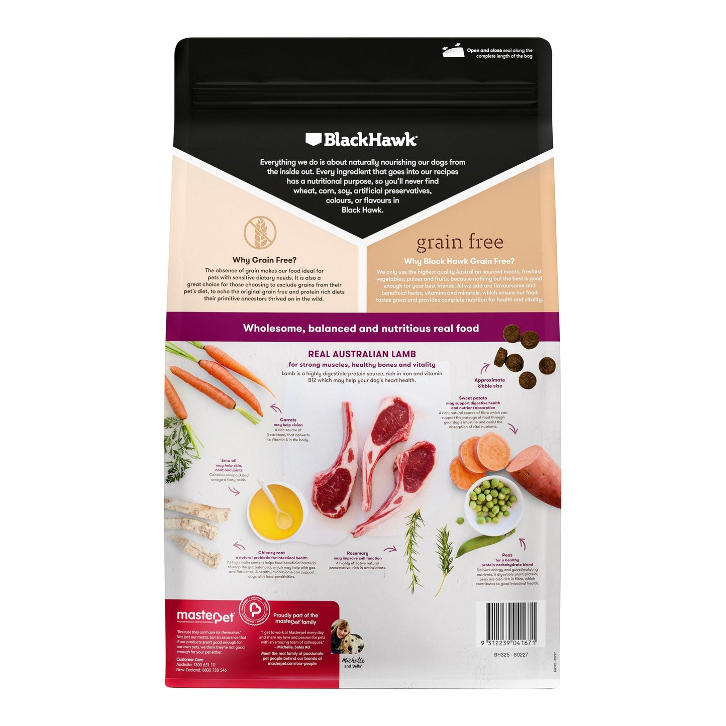 Black Hawk|Grain Free Australian Lamb Dry Dog Food|Cradle Coast Pet & Aquarium