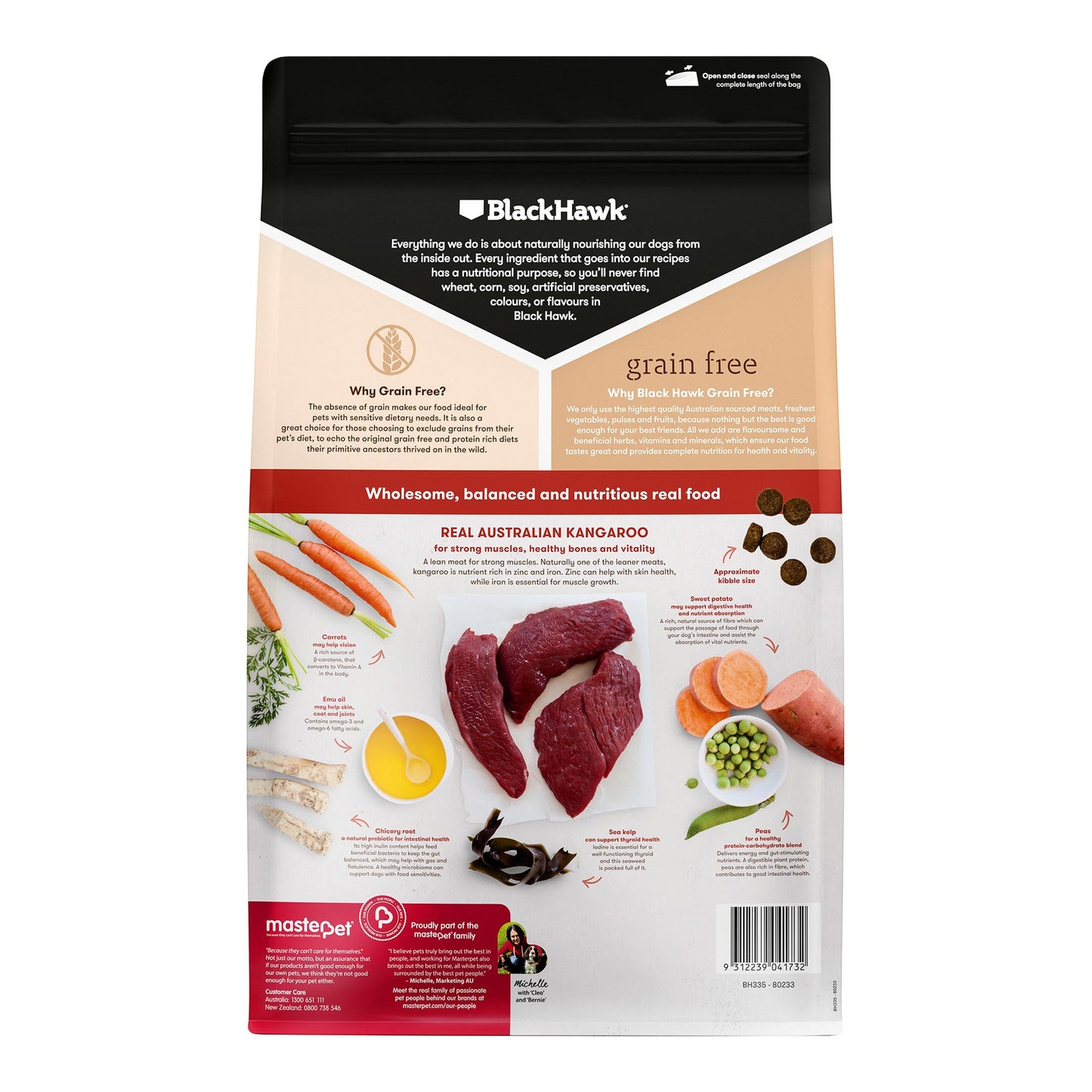 Black Hawk|Grain Free Kangaroo Adult Dry Dog Food|Cradle Coast Pet & Aquarium