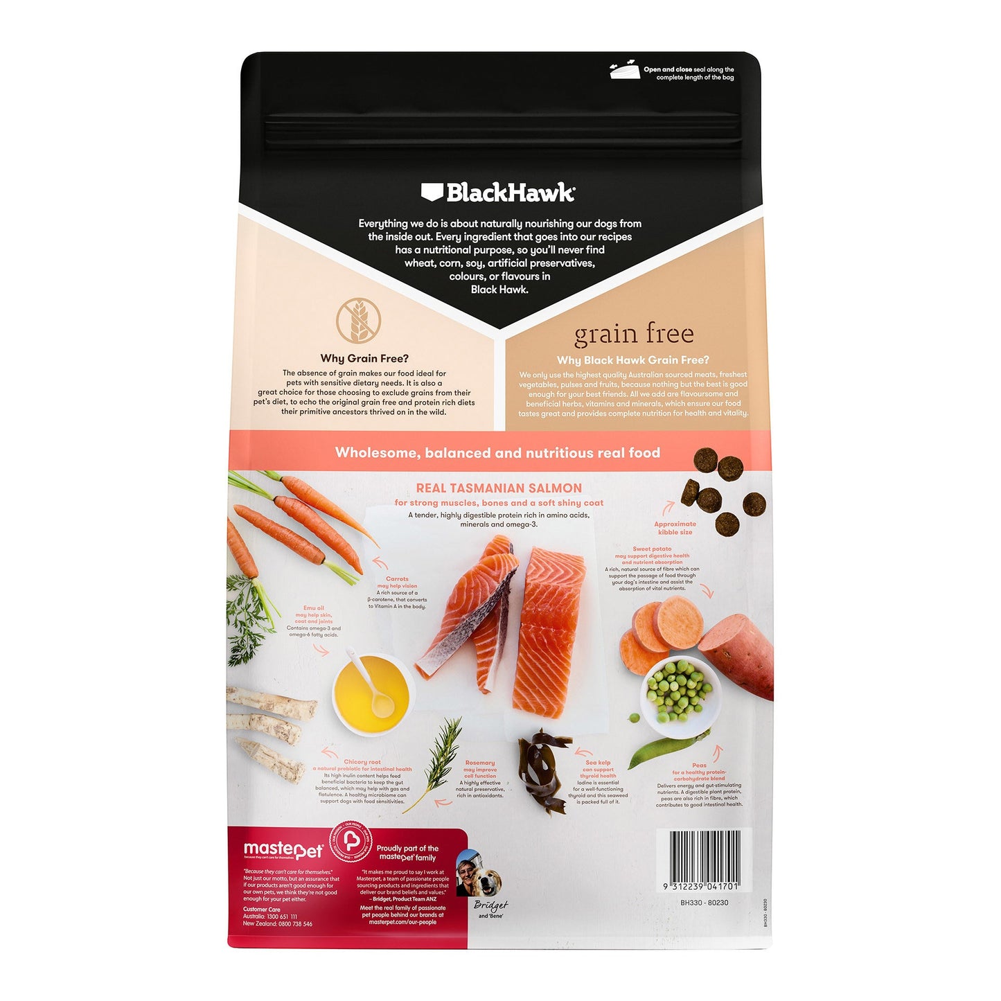 Black Hawk|Grain Free Tasmanian Salmon Adult Dry Dog Food|Cradle Coast Pet & Aquarium