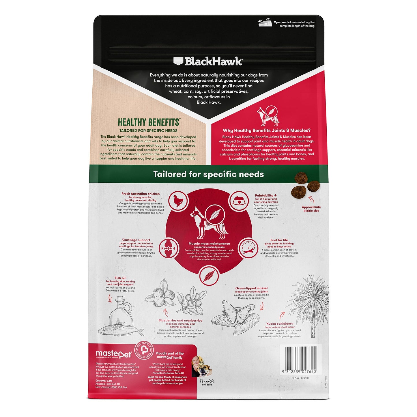 Black Hawk|Healthy Benefits Joints & Muscles Adult Dry Dog Food|Cradle Coast Pet & Aquarium