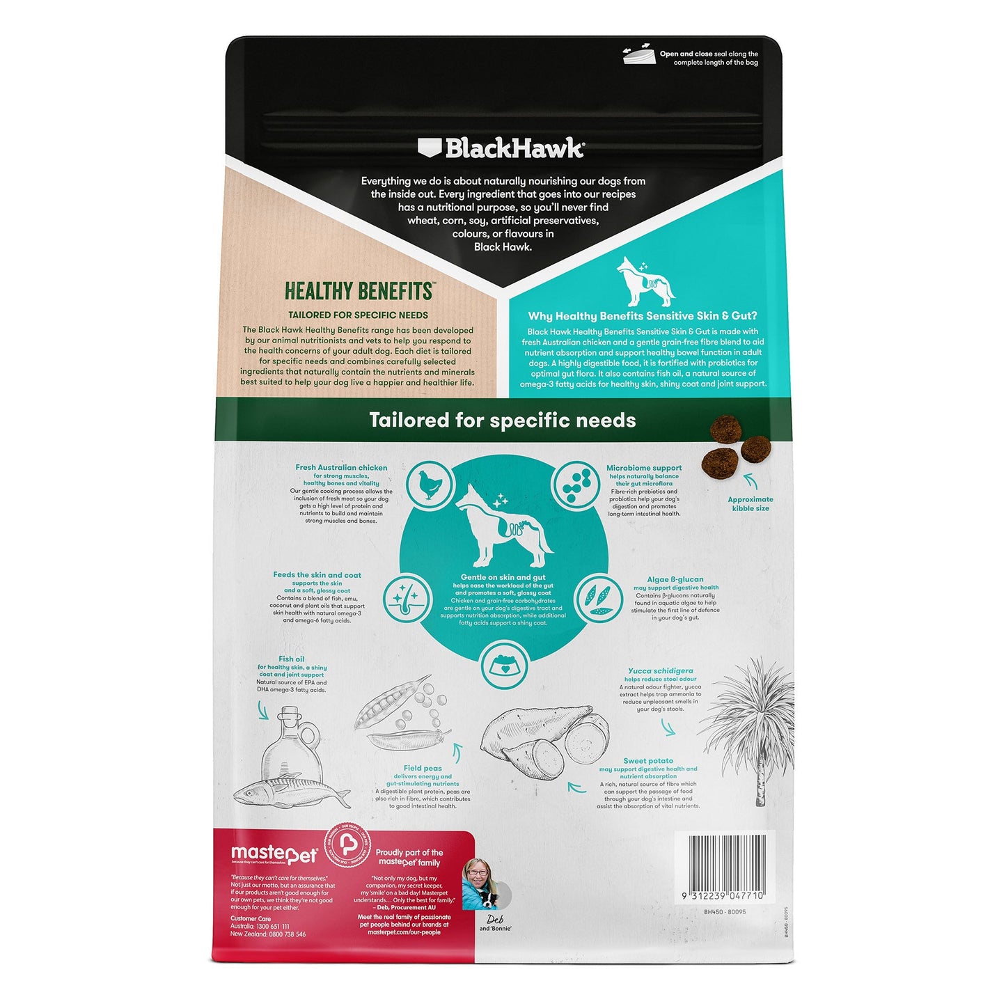 Black Hawk|Healthy Benefits Sensitive Skin & Gut Adult Dry Dog Food|Cradle Coast Pet & Aquarium