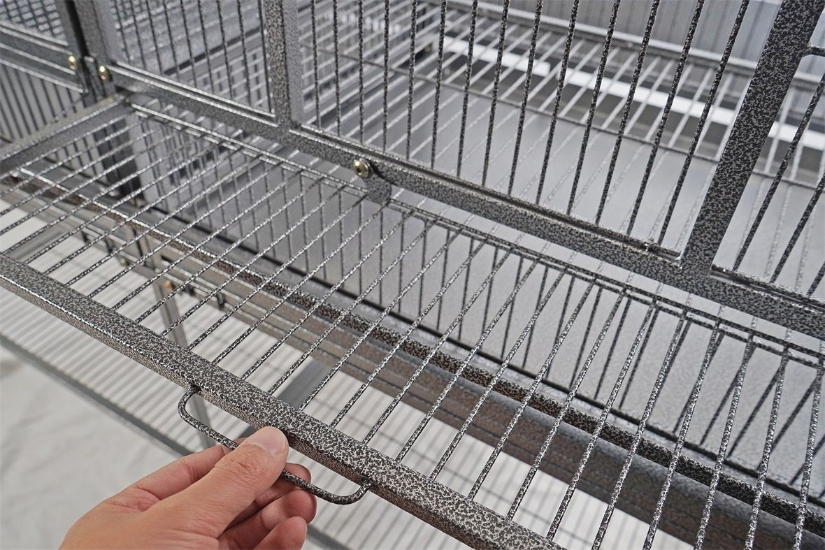 YES4PETS | Heavy - Duty Double Wrought Iron Bird Cage with Divider | Cradle Coast Pet & Aquarium