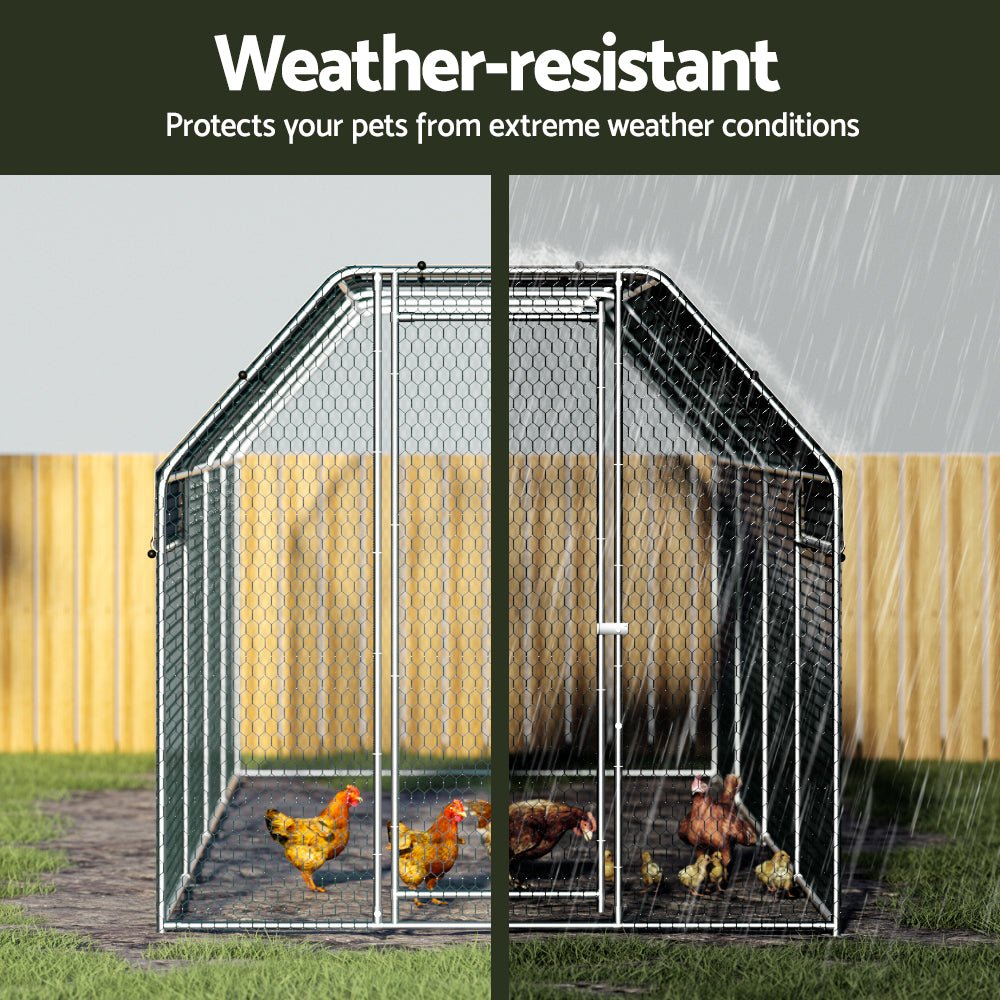 Cradle Coast Pet & Aquarium | i.Pet Chicken Coop Cage Run Rabbit Hutch Large Walk In Hen House Cover 2mx8mx2m | Cradle Coast Pet & Aquarium