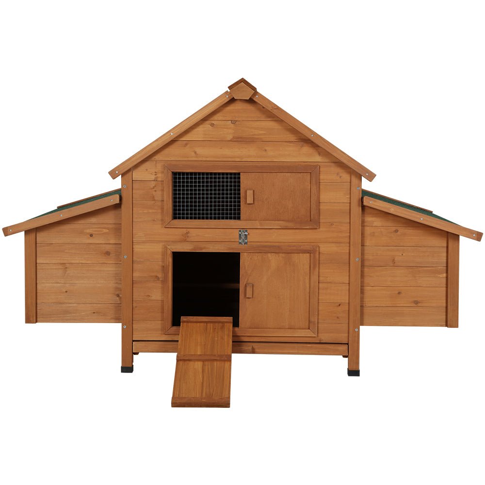 Cradle Coast Pet & Aquarium | i.Pet Chicken Coop Rabbit Hutch 150cm x 68cm x 96cm Large Chicken Coop House Run Cage Wooden | Cradle Coast Pet & Aquarium