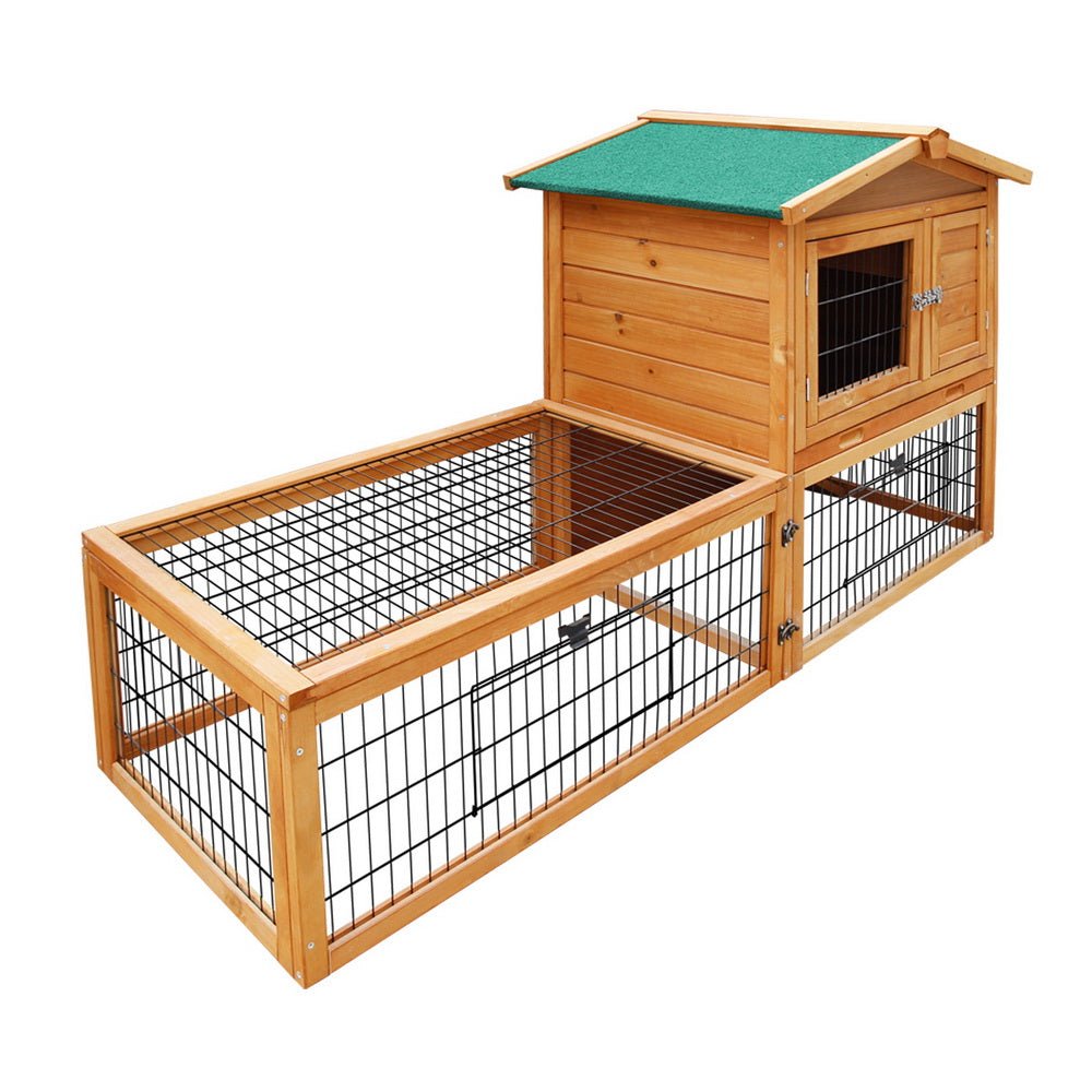 Cradle Coast Pet & Aquarium | i.Pet Chicken Coop Rabbit Hutch 155cm x 49cm x 90cm Large Chicken Coop Wooden Run Cage House Outdoor | Cradle Coast Pet & Aquarium