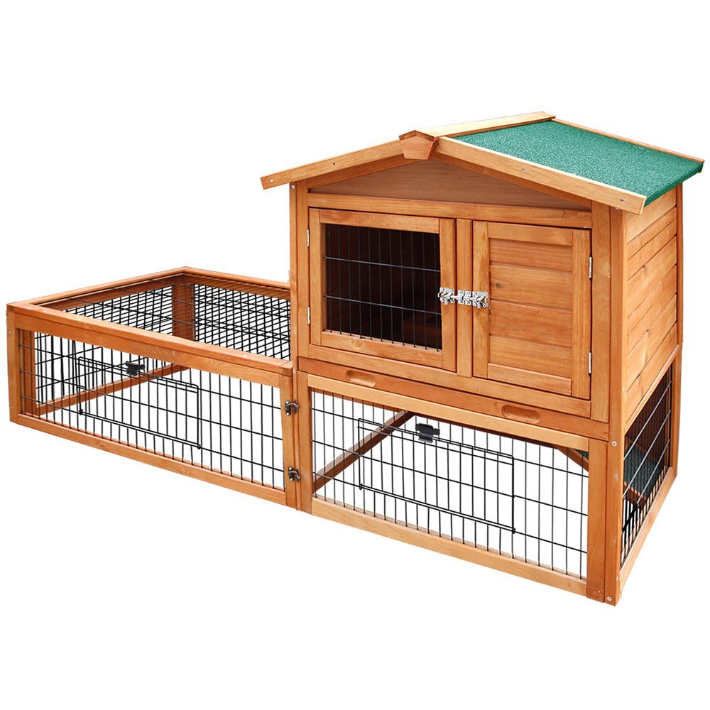 Cradle Coast Pet & Aquarium | i.Pet Chicken Coop Rabbit Hutch 155cm x 49cm x 90cm Large Chicken Coop Wooden Run Cage House Outdoor | Cradle Coast Pet & Aquarium