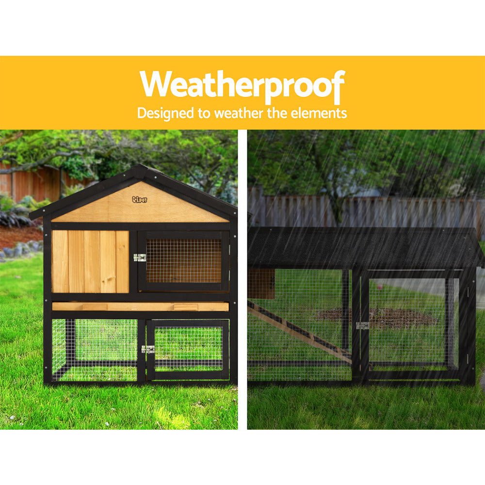 Cradle Coast Pet & Aquarium | i.Pet Chicken Coop Rabbit Hutch 165cm x 43cm x 86cm Chicken Coop Large Run House Cage Wooden Outdoor | Cradle Coast Pet & Aquarium