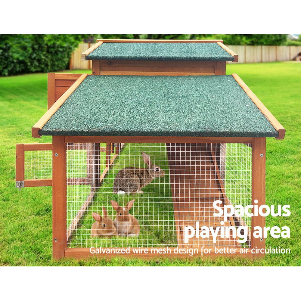 Cradle Coast Pet & Aquarium | i.Pet Chicken Coop Rabbit Hutch 169cm x 52cm x 72cm Large Chicken Coop Wooden House Run Cage | Cradle Coast Pet & Aquarium