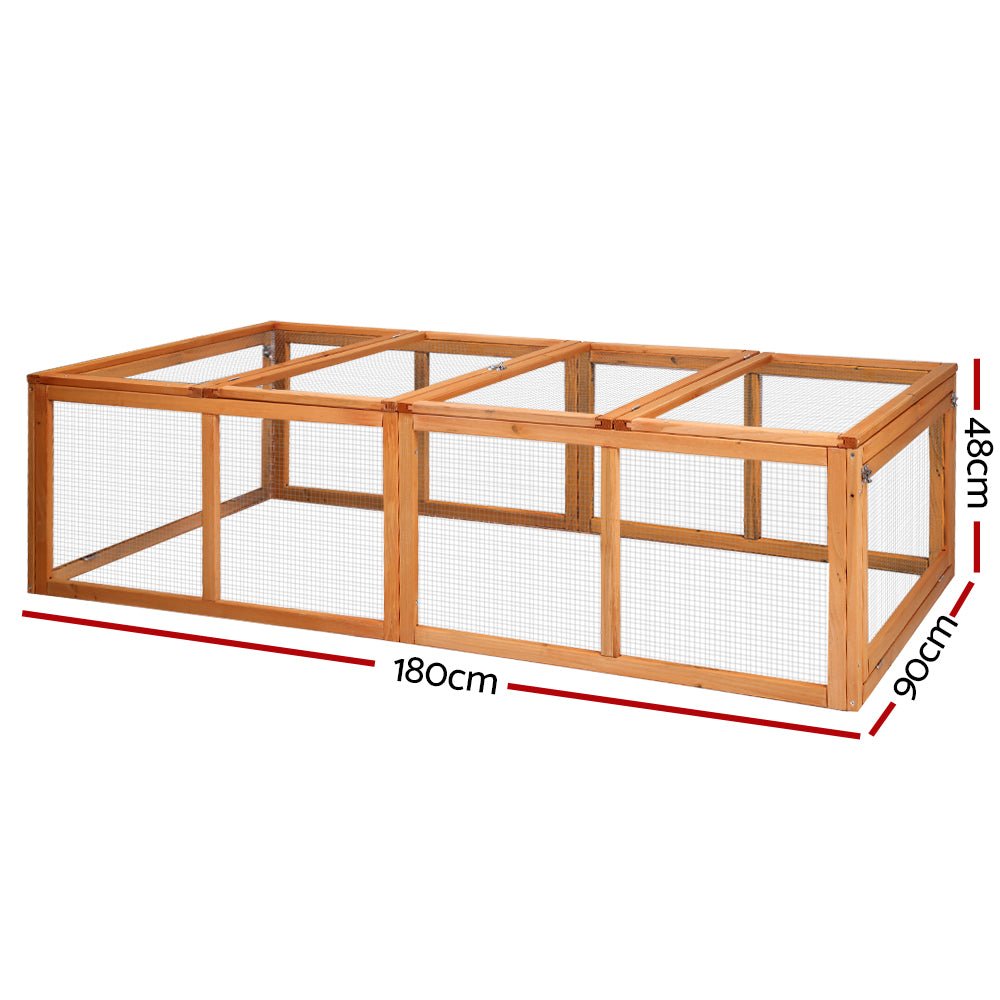 Cradle Coast Pet & Aquarium | i.Pet Chicken Coop Rabbit Hutch 180cm Extra Large Wooden Chicken House Run XL Hen Cage | Cradle Coast Pet & Aquarium