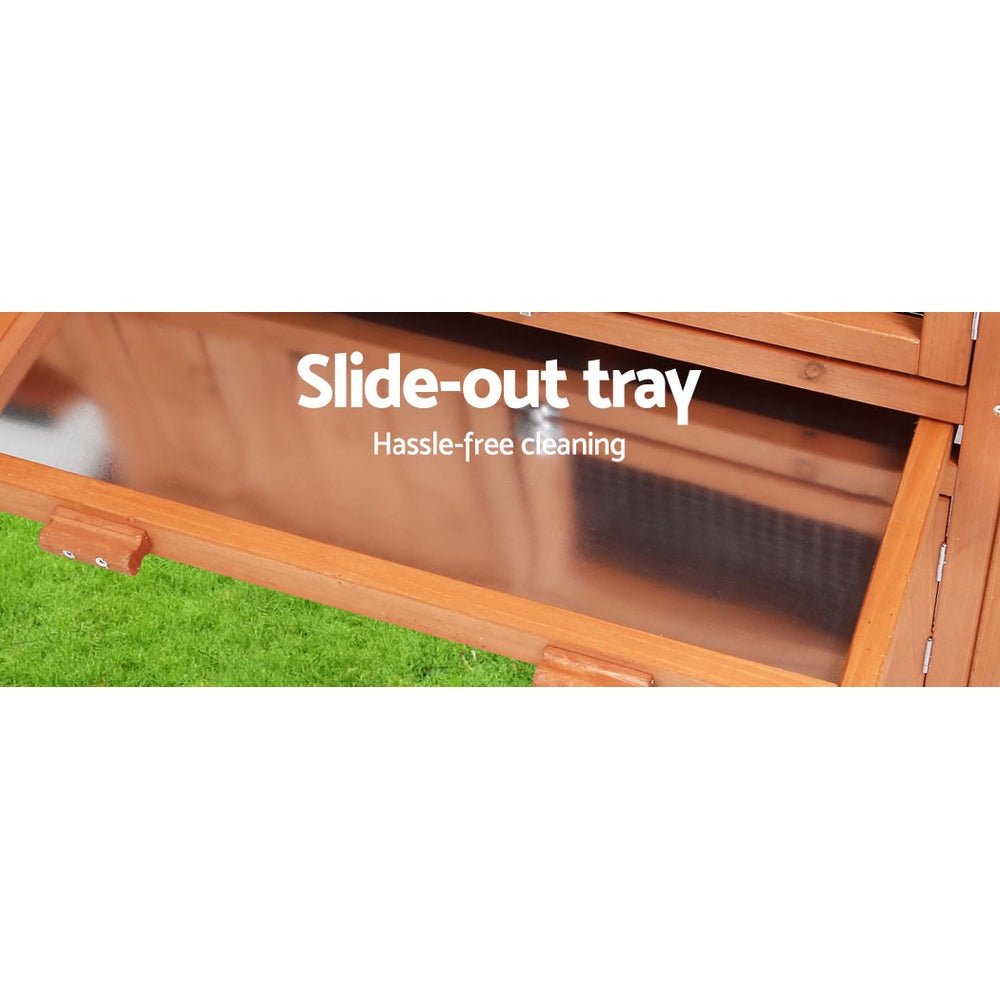Cradle Coast Pet & Aquarium | i.Pet Chicken Coop Rabbit Hutch 220cm x 44cm x 84cm Large Chicken Coop Run Wooden Outdoor Cage House | Cradle Coast Pet & Aquarium