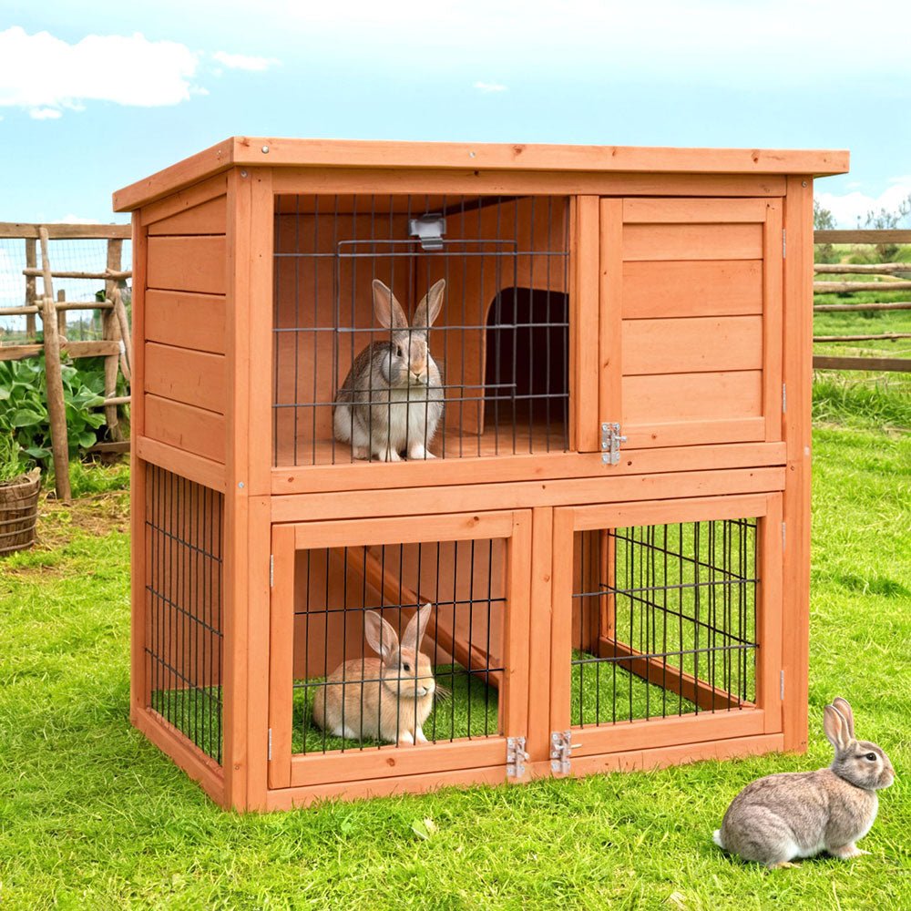 Cradle Coast Pet & Aquarium | i.Pet Chicken Coop Rabbit Hutch 88cm x 40cm x 76cm Large Chicken Coop House Run Wooden Cage Outdoor | Cradle Coast Pet & Aquarium