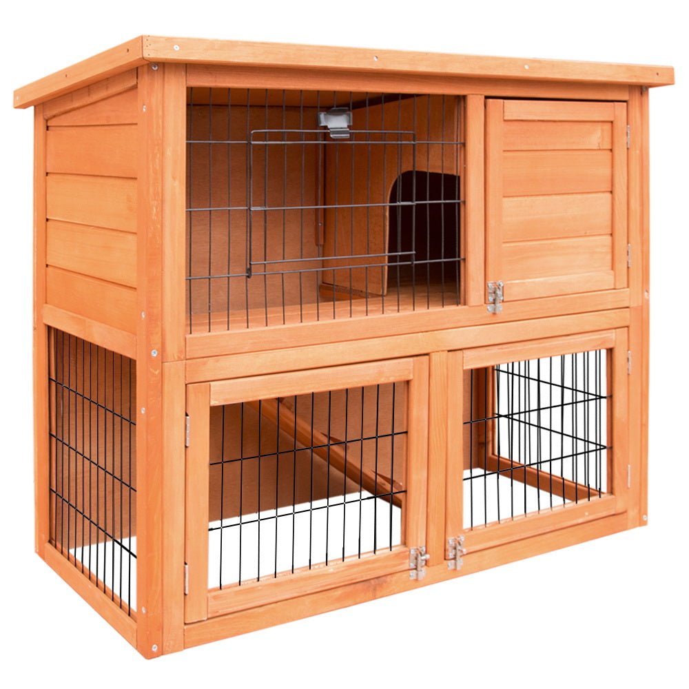 Cradle Coast Pet & Aquarium | i.Pet Chicken Coop Rabbit Hutch 88cm x 40cm x 76cm Large Chicken Coop House Run Wooden Cage Outdoor | Cradle Coast Pet & Aquarium
