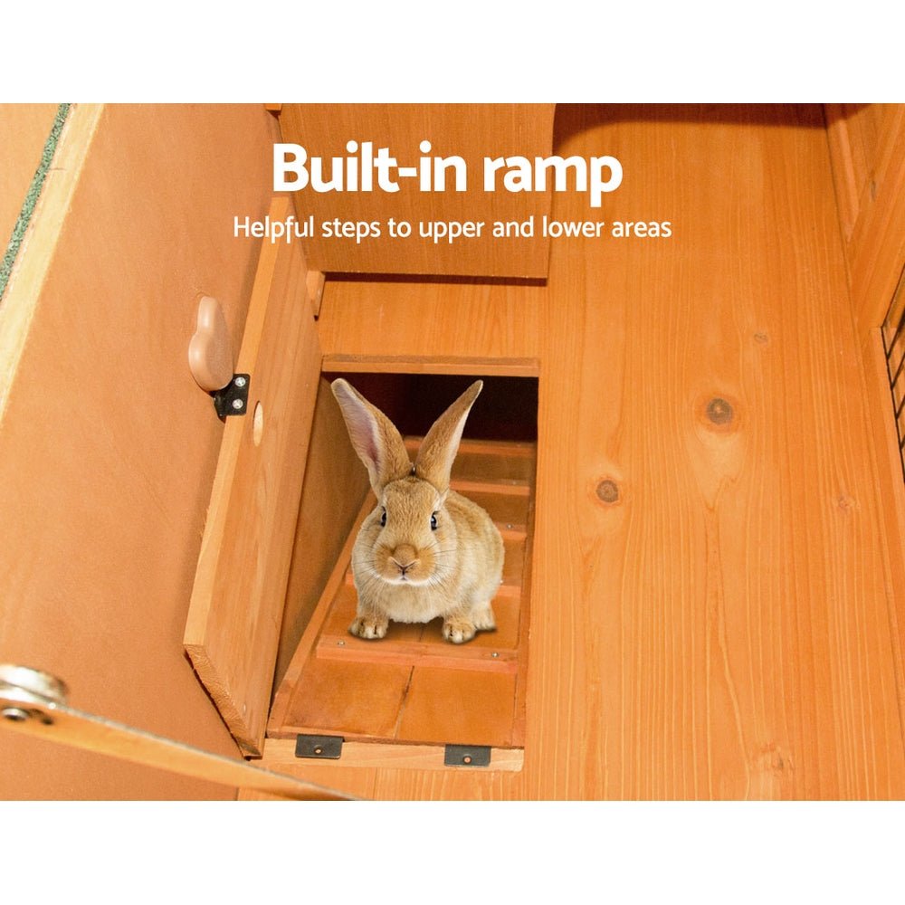 Cradle Coast Pet & Aquarium | i.Pet Chicken Coop Rabbit Hutch 96cm x 96cm x 100cm Large Chicken Coop Run Wooden Cage Outdoor House | Cradle Coast Pet & Aquarium