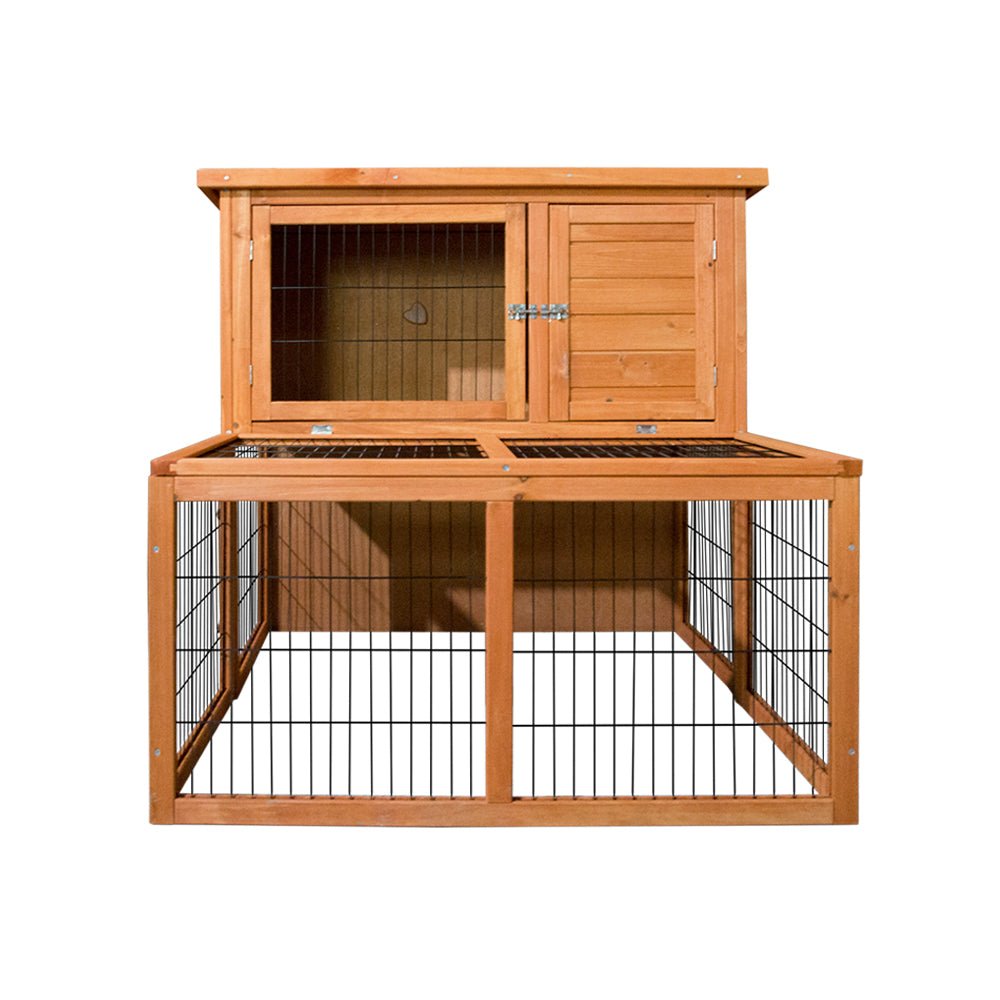 Cradle Coast Pet & Aquarium | i.Pet Chicken Coop Rabbit Hutch 96cm x 96cm x 100cm Large Chicken Coop Run Wooden Cage Outdoor House | Cradle Coast Pet & Aquarium