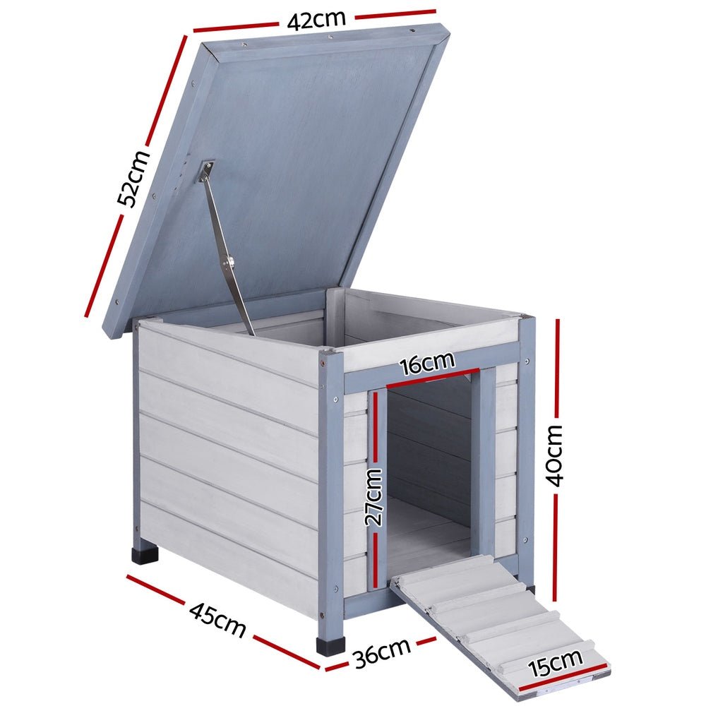 Cradle Coast Pet & Aquarium | i.Pet Outdoor Cat House Rabbit Hutch Wooden Shelter Condo Small Enclosure Indoor Cat House Outdoor | Cradle Coast Pet & Aquarium