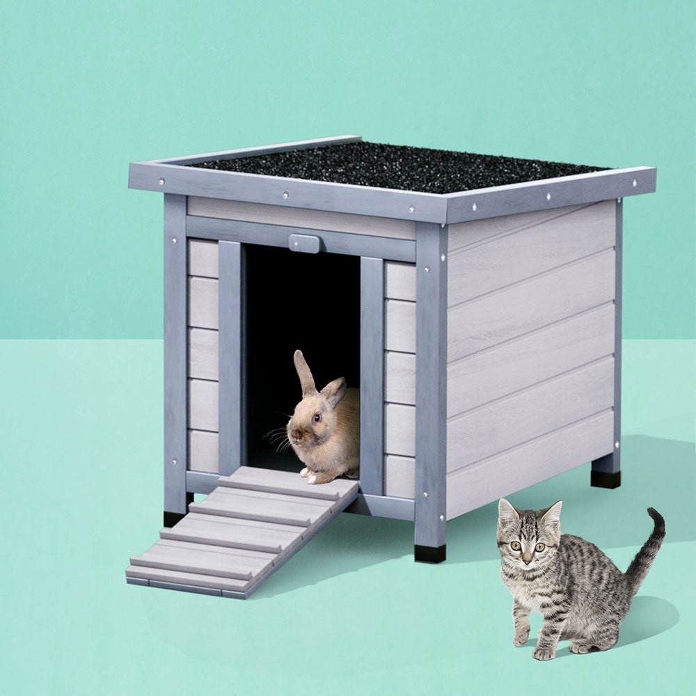 Cradle Coast Pet & Aquarium | i.Pet Outdoor Cat House Rabbit Hutch Wooden Shelter Condo Small Enclosure Indoor Cat House Outdoor | Cradle Coast Pet & Aquarium