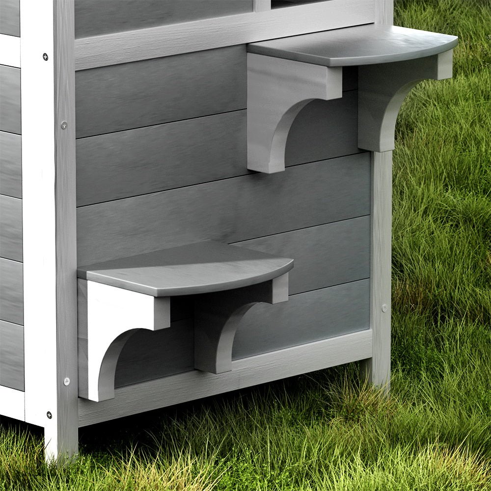 Cradle Coast Pet & Aquarium | i.Pet Outdoor Cat House Shelter 56cm x 52cm x 82cm Rabbit Hutch Wooden Condo Small Outdoor Cat House | Cradle Coast Pet & Aquarium
