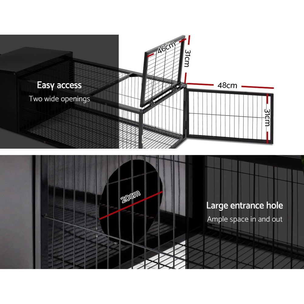 Cradle Coast Pet & Aquarium | i.Pet Rabbit Cage 122x52cm Hutch Enclosure Carrier Metal | Cradle Coast Pet & Aquarium