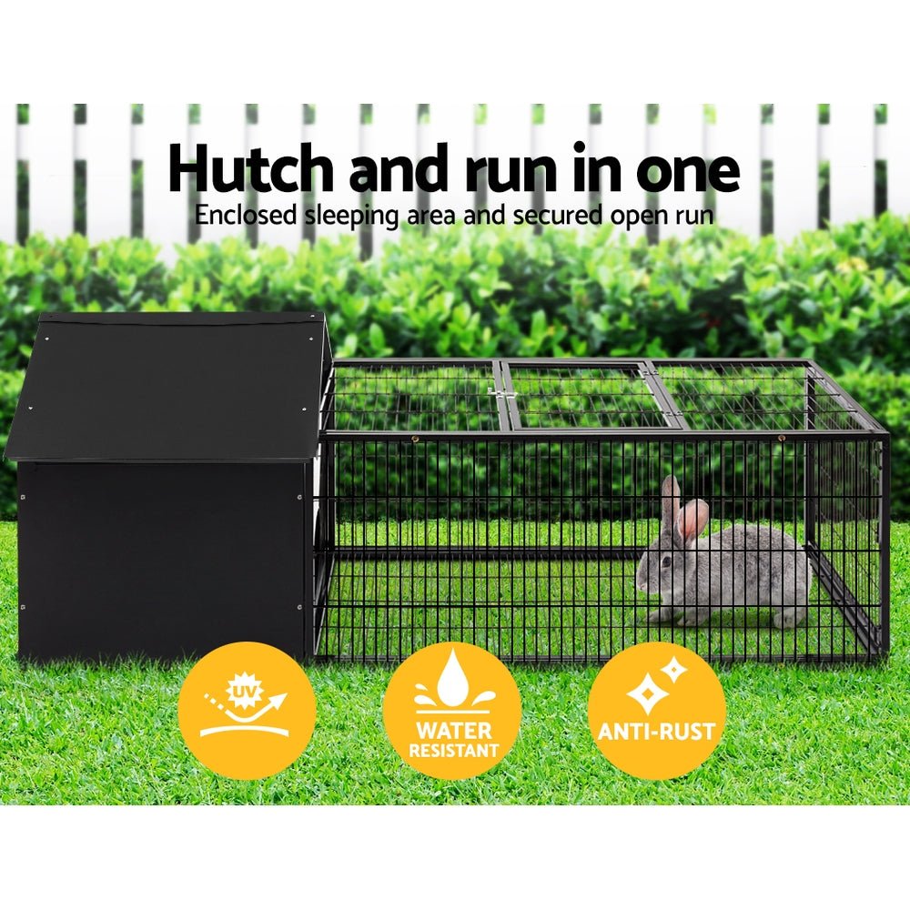 Cradle Coast Pet & Aquarium | i.Pet Rabbit Cage Hutch 162x60cm Enclosure Metal | Cradle Coast Pet & Aquarium