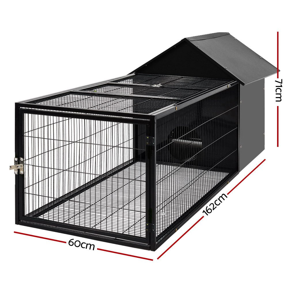 Cradle Coast Pet & Aquarium | i.Pet Rabbit Cage Hutch 162x60cm Enclosure Metal | Cradle Coast Pet & Aquarium