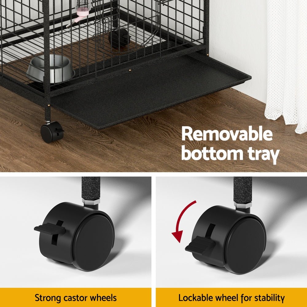 Cradle Coast Pet & Aquarium | i.Pet Rabbit Cage Indoor Hutch Guinea Pig Bird Ferret Cat Hamster 110cm 4 Level | Cradle Coast Pet & Aquarium