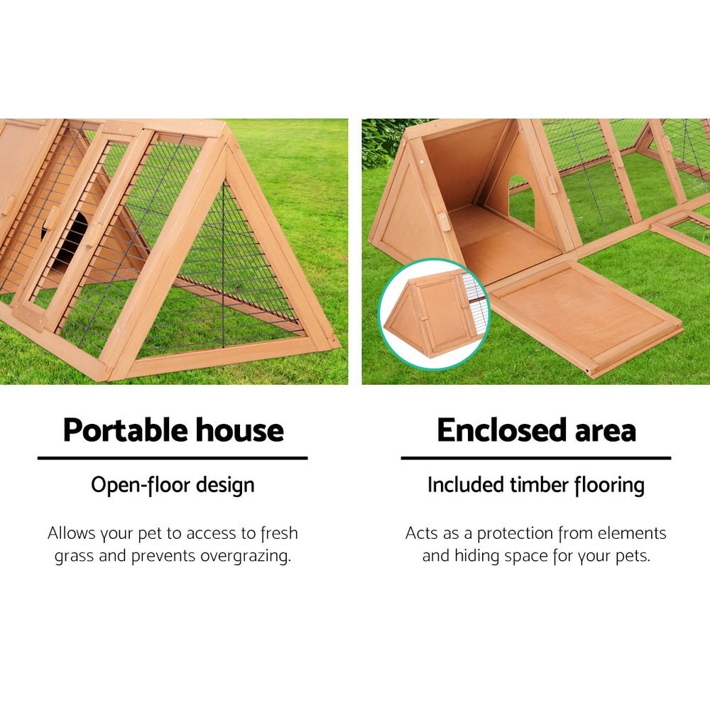 Cradle Coast Pet & Aquarium | i.Pet Rabbit Hutch Chicken Coop 119cm x 51cm x 44cm Chicken Coop Large Run Wooden Cage Outdoor | Cradle Coast Pet & Aquarium